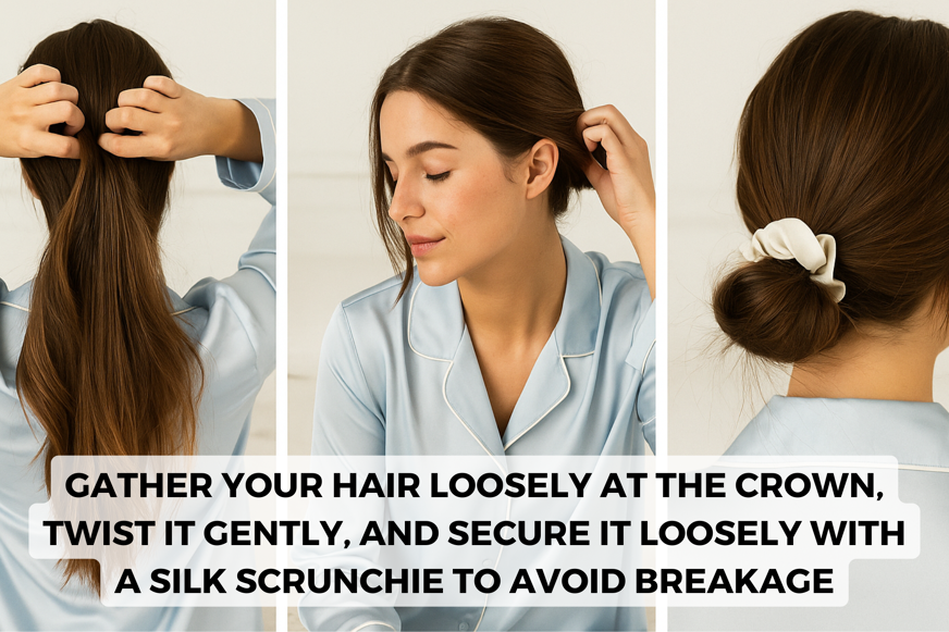 how to tie a loose bun